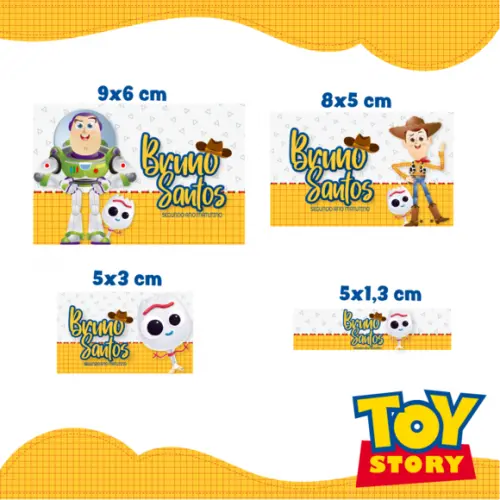 Arquivo digital Etiqueta Escolar - Toy Story