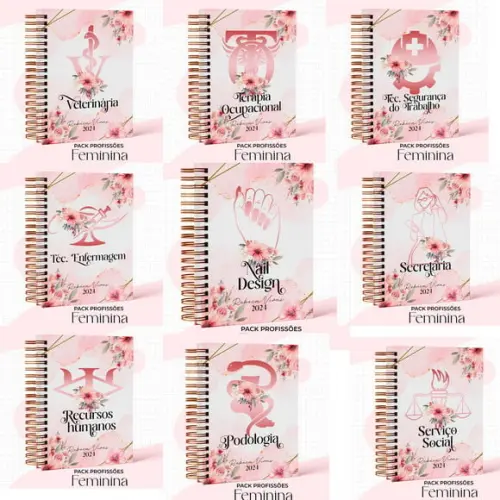 Arquivo Digital - Combo Capas Profissões Feminina 04