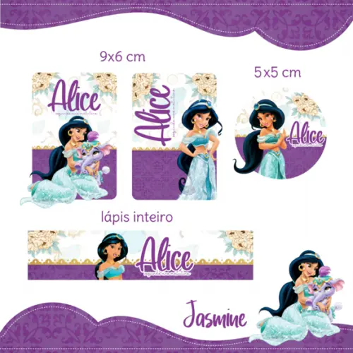 Arquivo digital Etiqueta Escolar - Jasmine