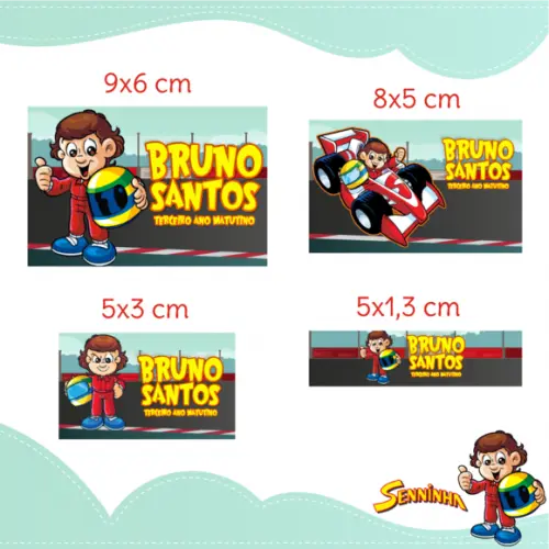 Arquivo digital Etiqueta Escolar - Seninha