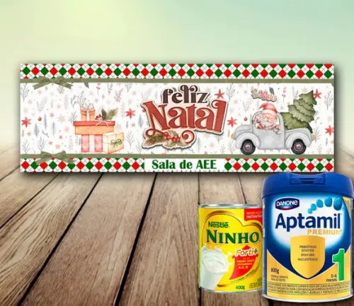 Arte Digital - Lata de Leite - Feliz Natal