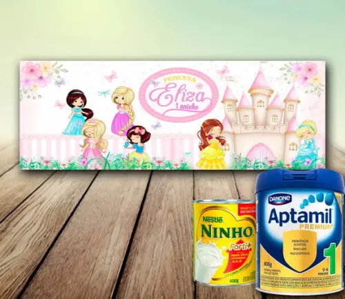 Arte Digital - Lata de Leite - Princesas Cute 02
