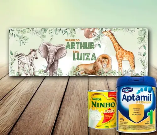 Arte Digital - Lata de Leite - Safari Realista