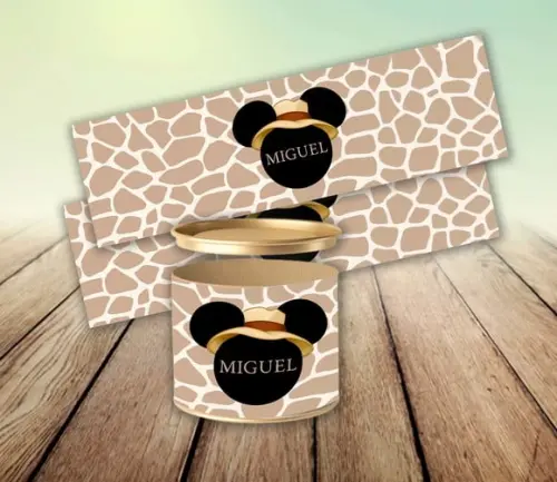Arte Digital p/ Tubolata (7x10) - Mickey Safari