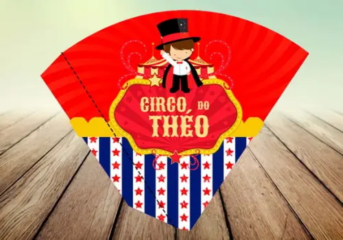 Arte Digital- Cone para Pipoca - Circo Mágico