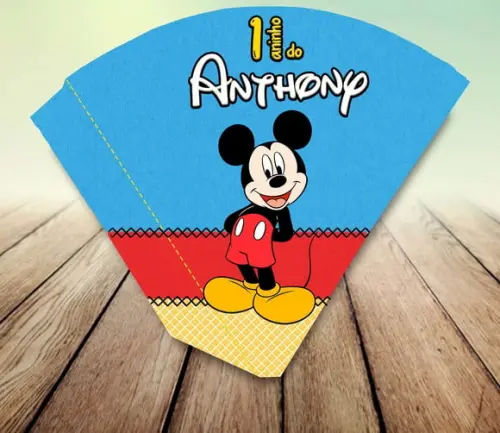 Arte Digital- Cone para Pipoca - Mickey