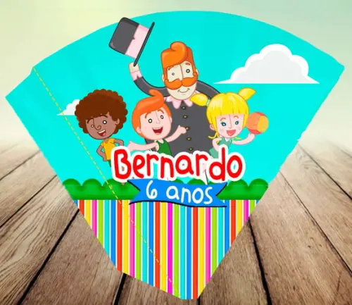 Arte Digital- Cone para Pipoca - Mundo Bita