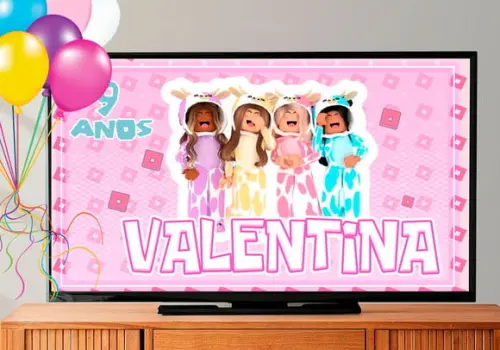 Painel para Tv - Roblox Menina (arte Digital)