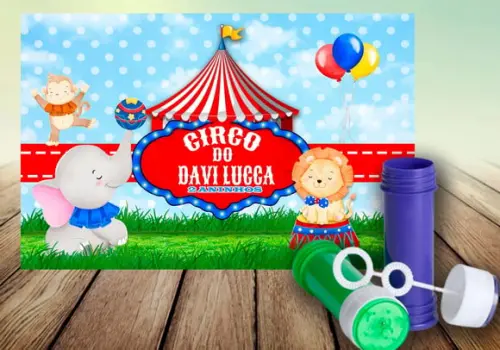 Rotulo Bolha de Sabão - Circo (arte Digital)