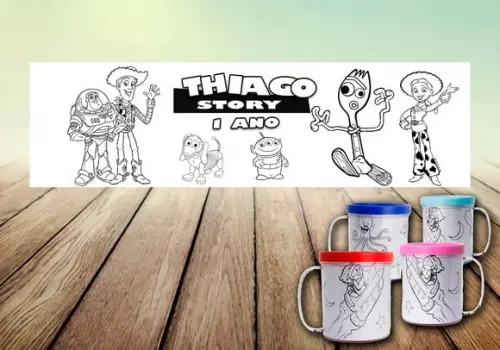Rótulo Caneca Acrilica - Toy Story (arte Digital)
