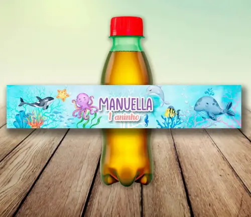 Rotulo Adesivo Refrigente (arte Digital) - Fundo do Mar