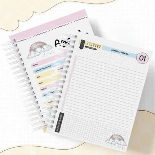Agenda Escolar 2026 - Arco Iris Candy
