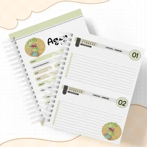 Agenda Escolar 2026 - Dinossauro (2dpp)