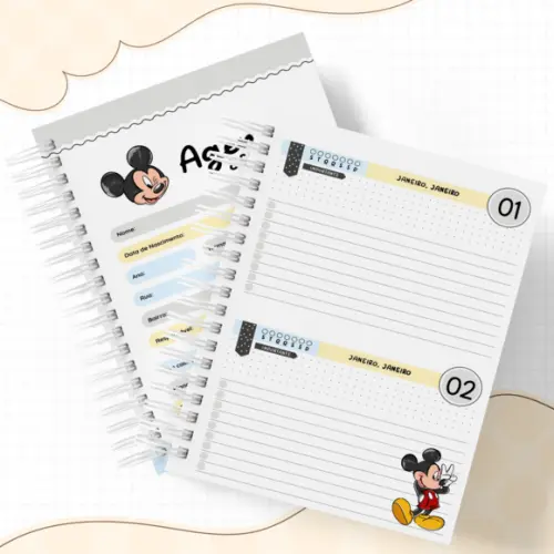 Agenda Escolar 2026 - Mickey (2dpp)