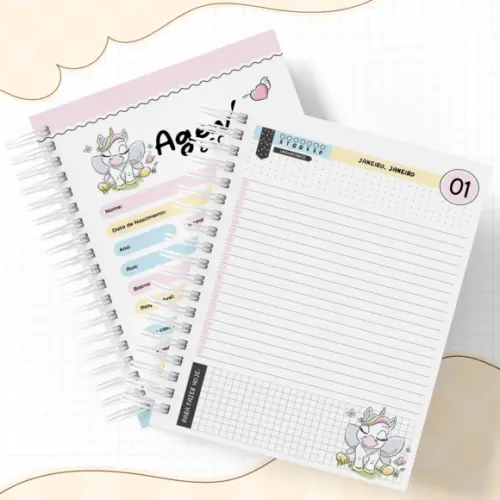 Agenda Escolar 2026 - Unicornio (1dpp)