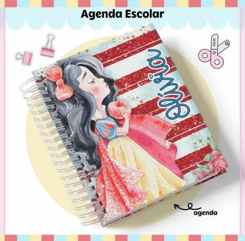 Agenda Escolar Datada 2026 - Branca de Neve