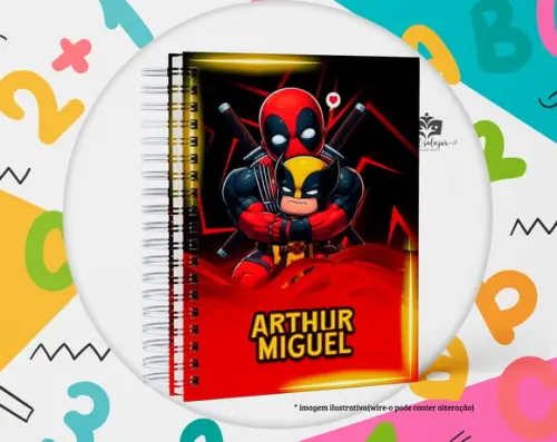 Agenda Escolar Datada 2026 - Deadpool e Wolverine