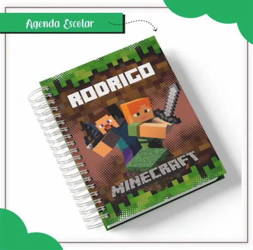 Agenda Escolar Datada 2026 - Minecraft