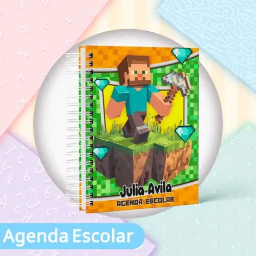 Agenda Escolar Datada 2026 - Minecraft 04