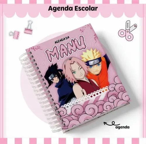 Agenda Escolar Datada 2026 - Naruto Menina