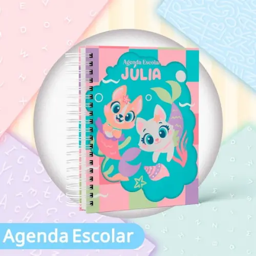 Agenda Escolar Datada 2026 - Pet Sereia Puket