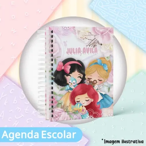 Agenda Escolar Datada 2026 - Princesas Cute