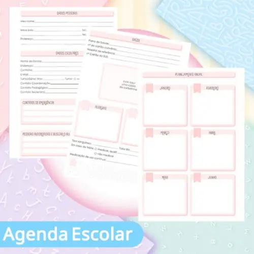 Agenda Escolar Datada 2026 - Princesas Cute