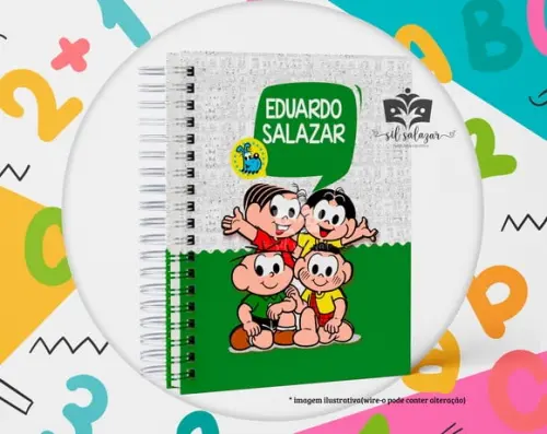 Agenda Escolar Datada 2026 - Turma da Monica Verde