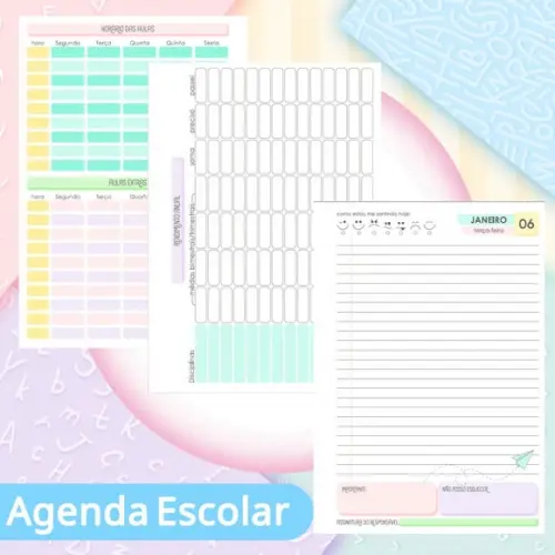 Agenda Escolar Datada 2026 - Unicornio de Oculos