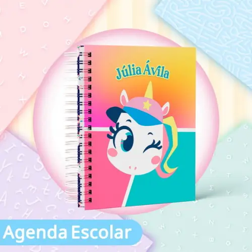 Agenda Escolar Datada 2026 - Unicornio Tenista Puket