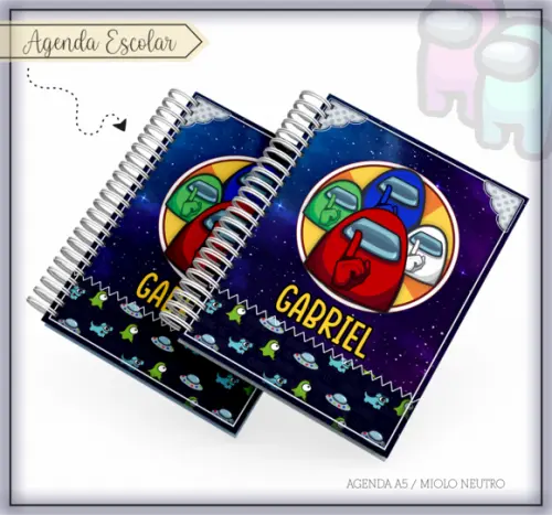 Agenda Escolar Datada 2026- Among Us 02
