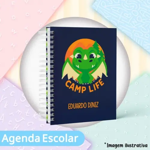 Agenda Escolar ou Baby Datada 2026 - Dragao Camping Puket