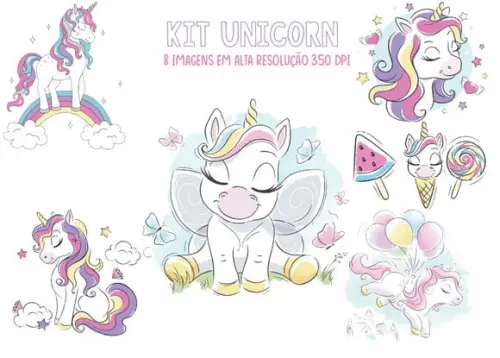 Kit Digital Scrapbook - Unicorn