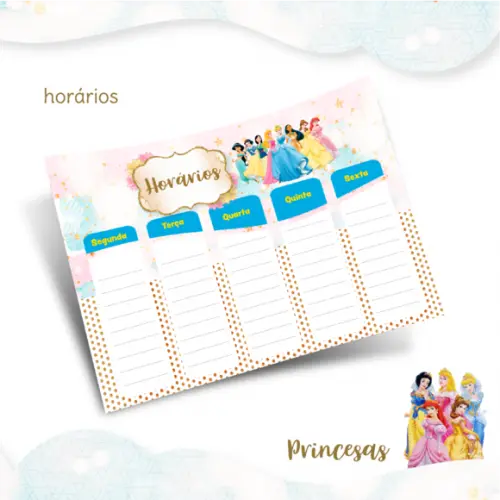 Kit Digital Volta as Aulas - Princesas Disney