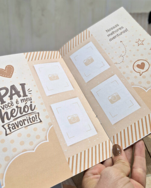 Presente dia dos Pais - Album de figurinhas + Sacola Personalizad