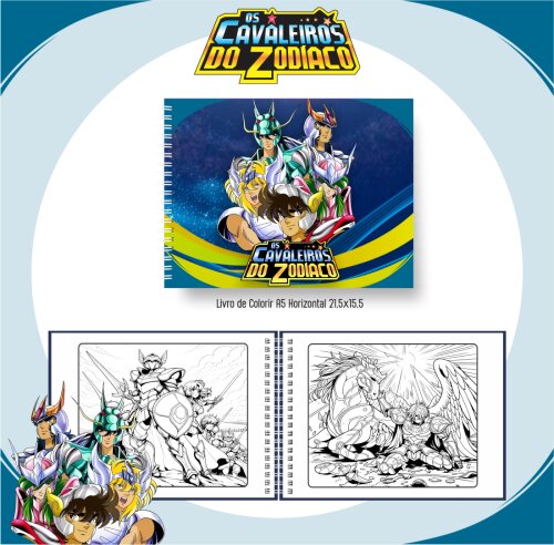 Livro de Colorir - Cavaleiros do Zodiaco