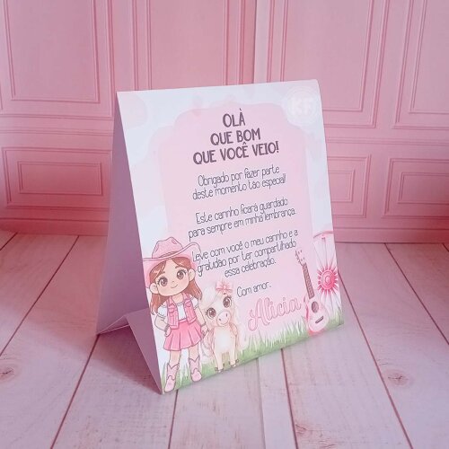 Kit Plaquinhas de Agradecimento de Mesa Boiadeira