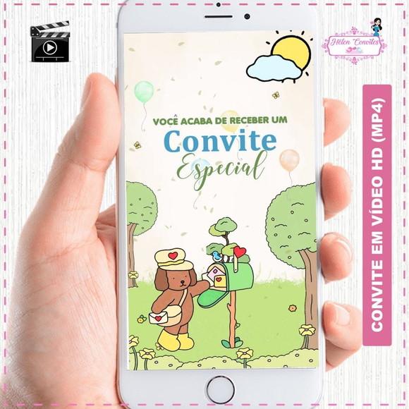 Convite Animado Bobbie Goods para Menino