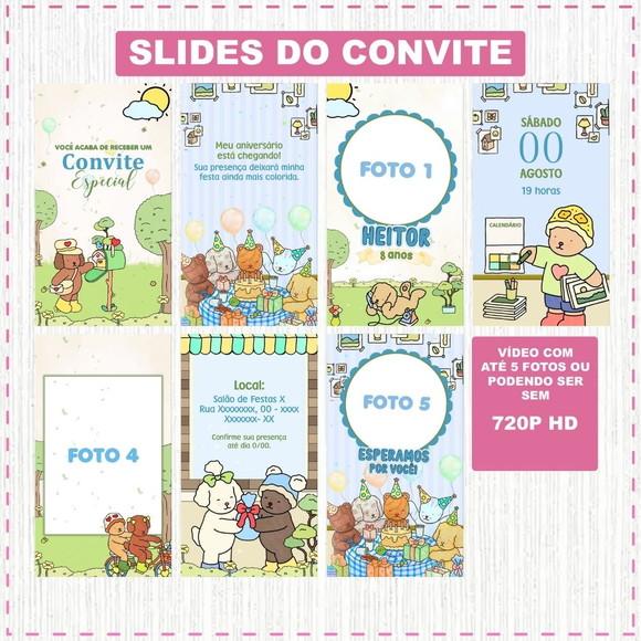 Convite Animado Bobbie Goods para Menino