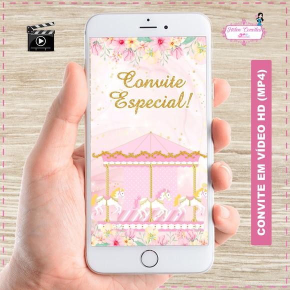 Convite Animado Carrossel Encantado