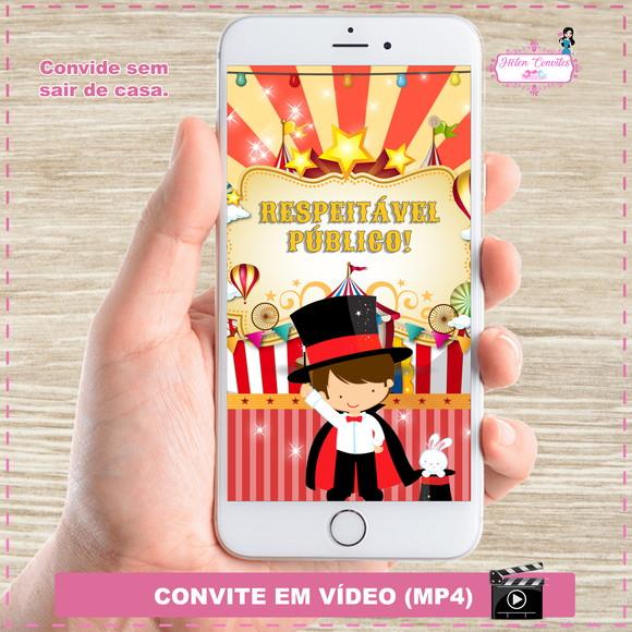 Convite Animado Circo