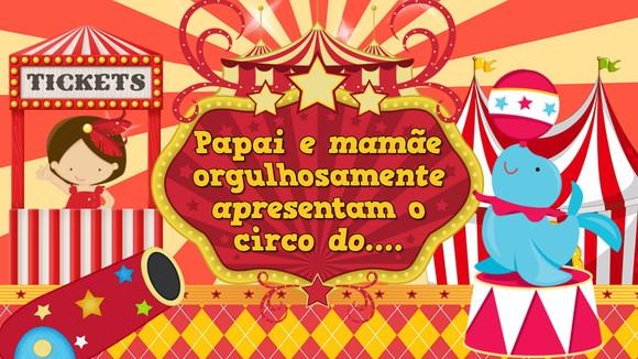 Convite Animado Circo Vintage