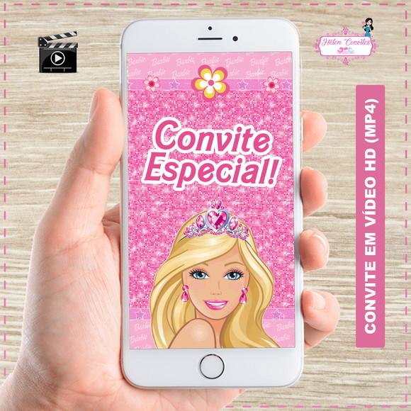 Convite Animado da Barbie