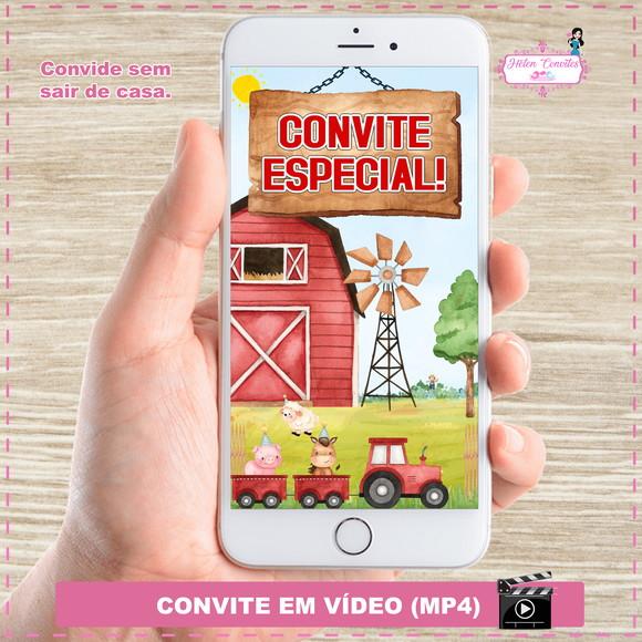 Convite Animado Fazendinha