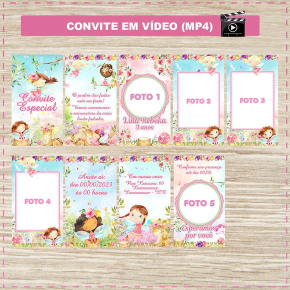Convite Animado Jardim das Fadas