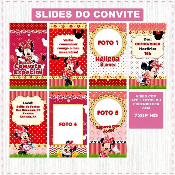 Convite Animado Minnie Vermelha