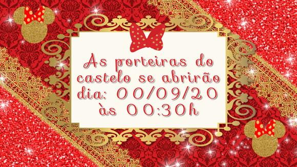 Convite Animado Minnie Realeza Vermelha