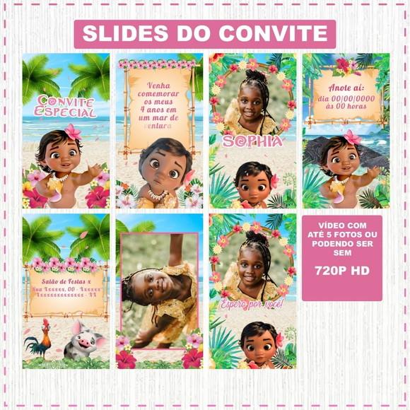 Convite Animado Moana Baby