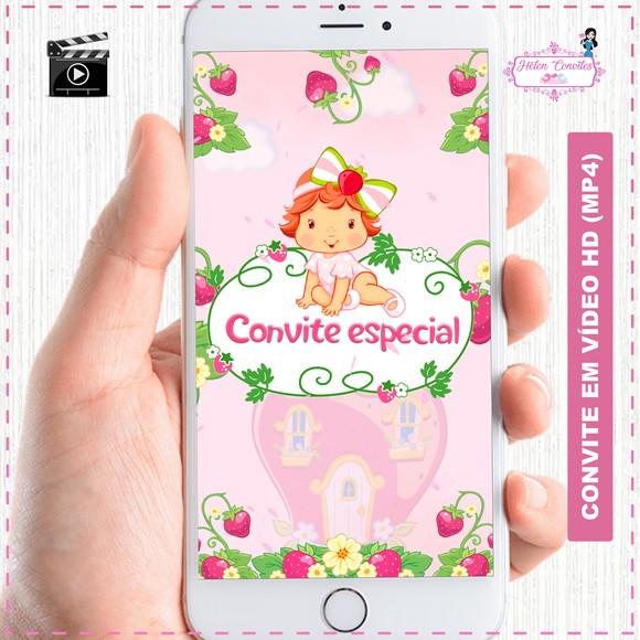 Convite Animado Moranguinho Baby