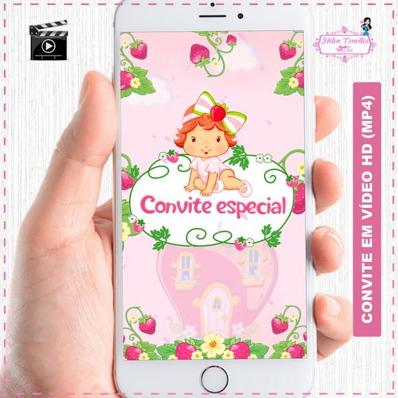 Convite Animado Moranguinho Baby